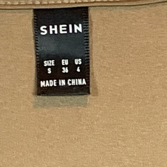 Shein Long Sleeve Tan V Neck Bodysuit - size Small / US 4 - Picture 3 of 5